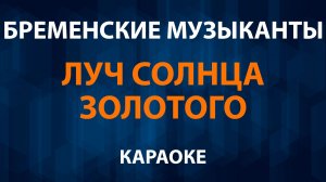 Бременские музыканты - Луч солнца золотого (Караоке)