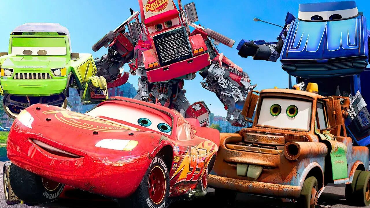МУЛЬТИКИ ПРО МАШИНКИ 🚗 МОЛНИЯ МАКВИН И ВЕЧНОЕ ПРОТИВОСТОЯНИЕ. ТАЧКИ ИЛИ ТРАНСФОРМЕРЫ. КТО ПОБЕДИТ? смотреть онлайн