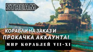 STREAM! КОРАБЛИ НА ЗАКАЗ И ПРОКАЧКА АККАУНТА VKPLAY TWITCH RUTUBE YOUTUBE МИР КОРАБЛЕЙ!