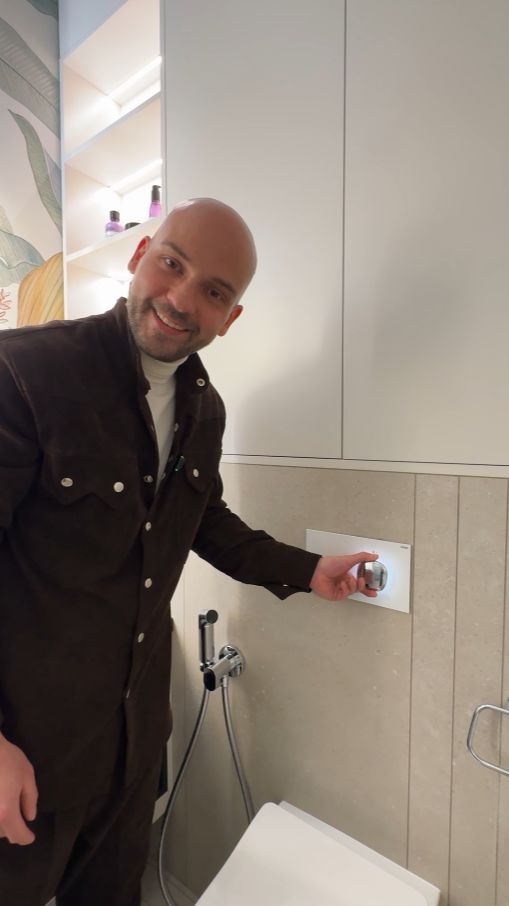 Дизайн-проект гостевого санузла жк Now 125м2  Художественные детали и технологичные решения