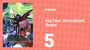 Код Гиас: Восставший Лелуш 1 сезон 5 серия «Принцесса и ведьма» (аниме-сериал, 2006)