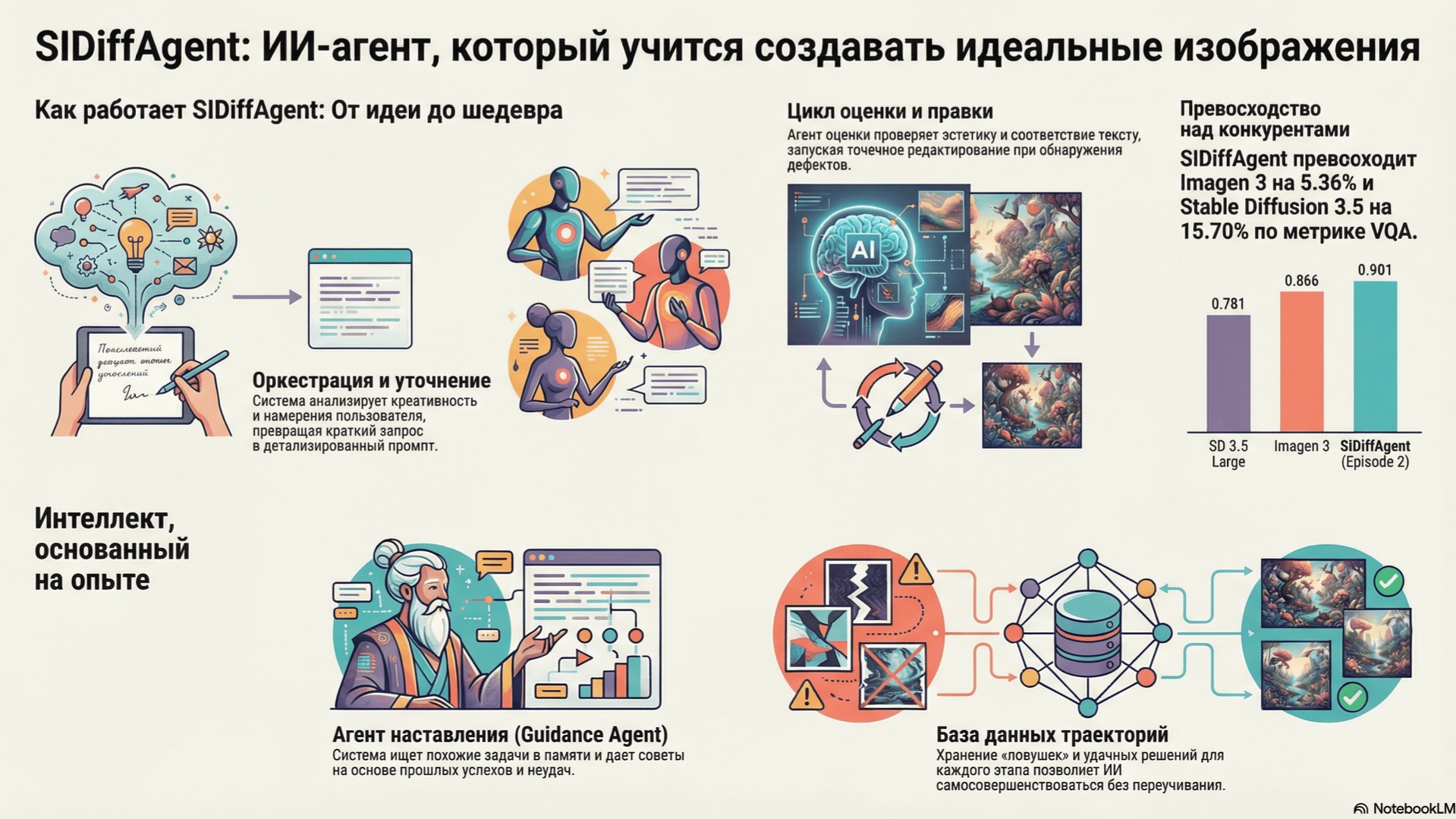 SIDiffAgent: Self-Improving Diffusion Agent