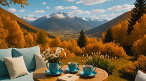 Утро в горах. 🌄 Спокойный вид на природу и тихое пение птиц для расслабления.