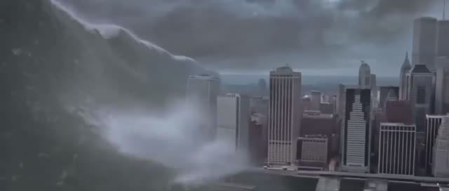 Мощная волна цунами прокатилась по городу в произведениях искусства высокой четкости смотреть онлайн