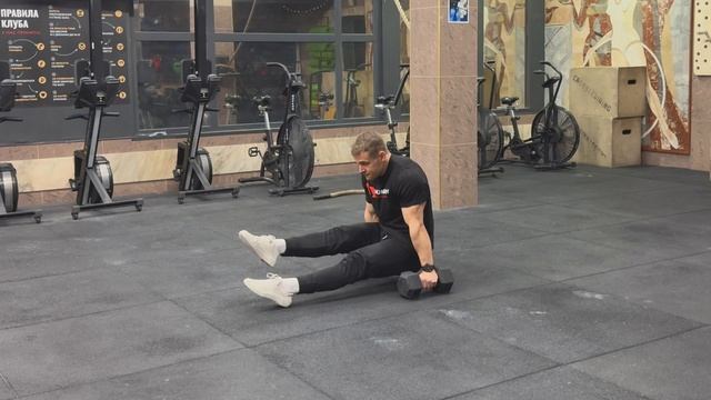 Поочередные подъемы ног сидя в упоре на гантелях |Alternating Seated Single Leg Raises on dumbbells