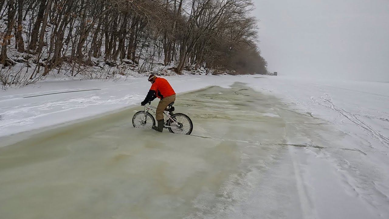 Велопрогулка по Льду Волги 1 Февраля! смотреть онлайн