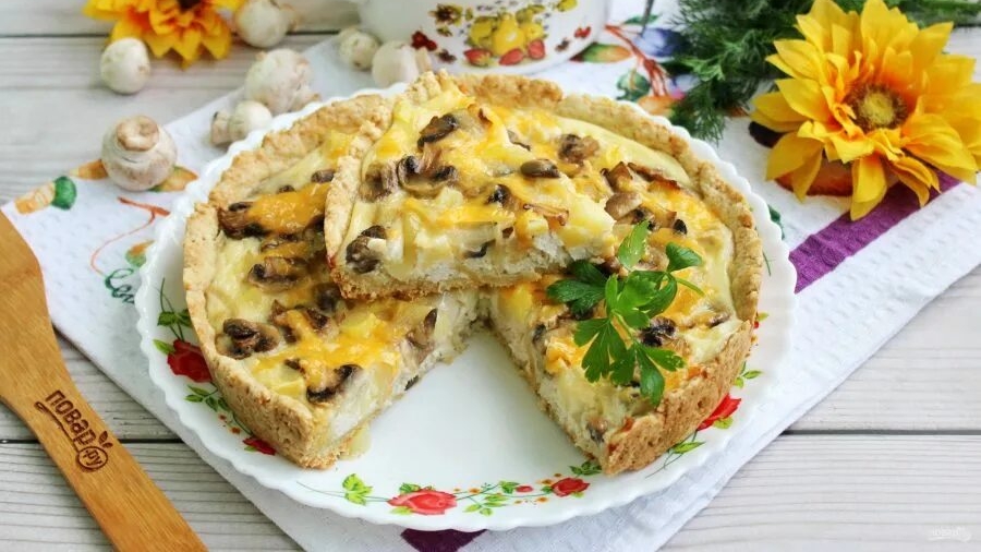 Картофельный пирог с индейкой и грибами 🤗 Картофельный пирог с индейкой и грибами 🤗