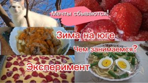 05-02-2026 Мечты сбываются!/Зима на юге/Чем занимаемся/Какая погода/Гуляш из потрошков/Шарлотка 🍓/