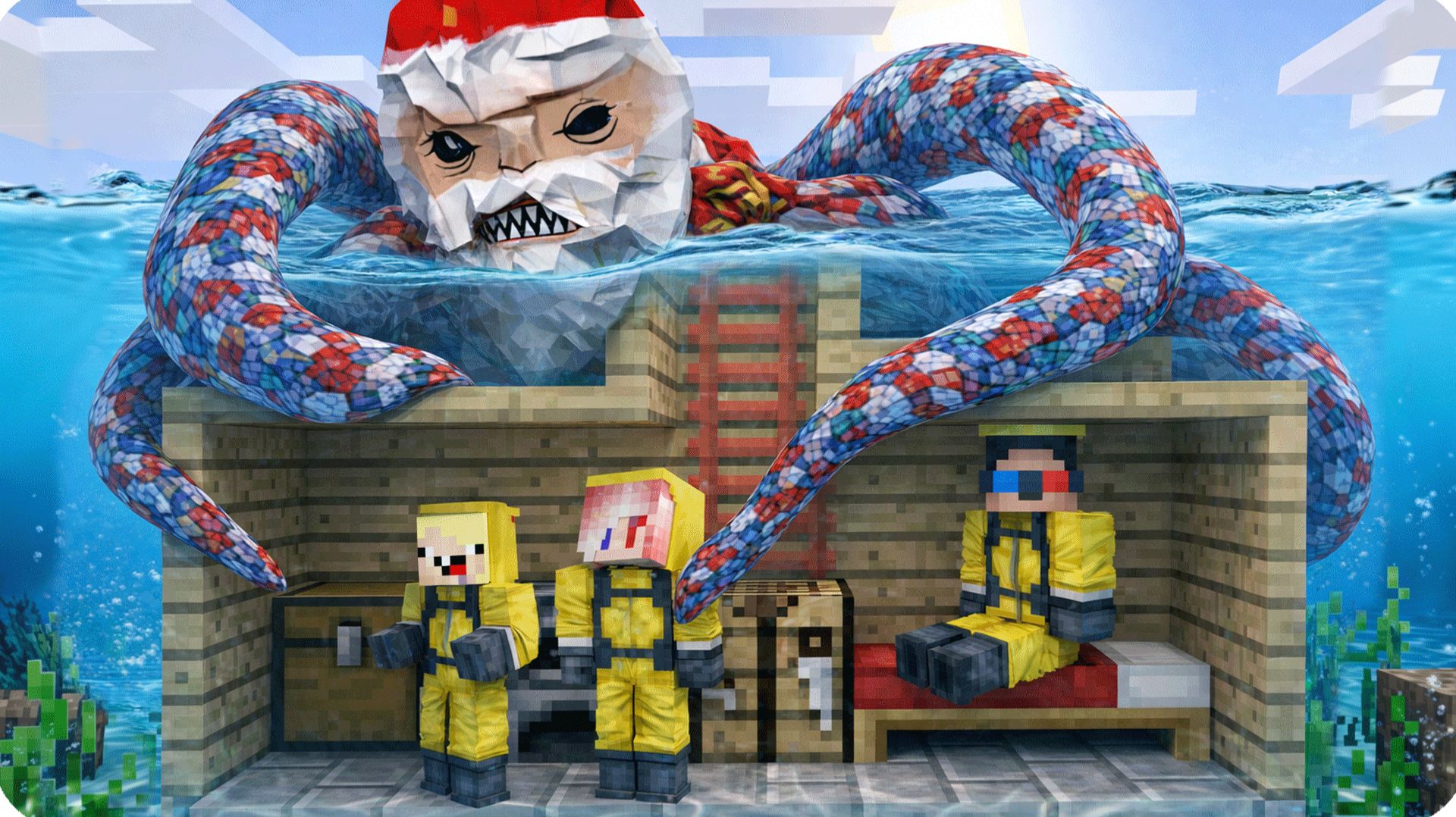 😨Построили БУНКЕР под ВОДОЙ Против ГУГУ ГАГА в Майнкрафт! НУБИК смотреть онлайн