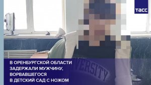 В Оренбургской области задержали мужчину, ворвавшегося в детский сад с ножом