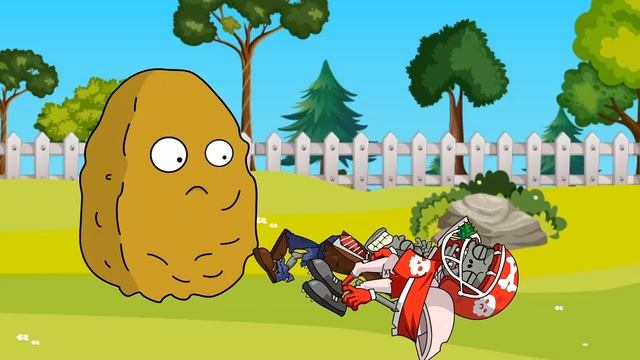 Гигантский пират-зомби против новых растений, анимация смотреть онлайн