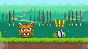 Красный Шар в игре Bounce Ball 6 Уровни 86-90 Босс