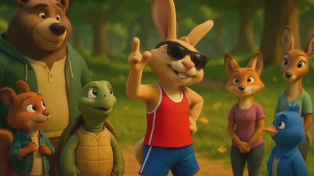 Заяц и Черепаха 🐢🐇 | Детская анимационная сказка | История с моралью смотреть онлайн