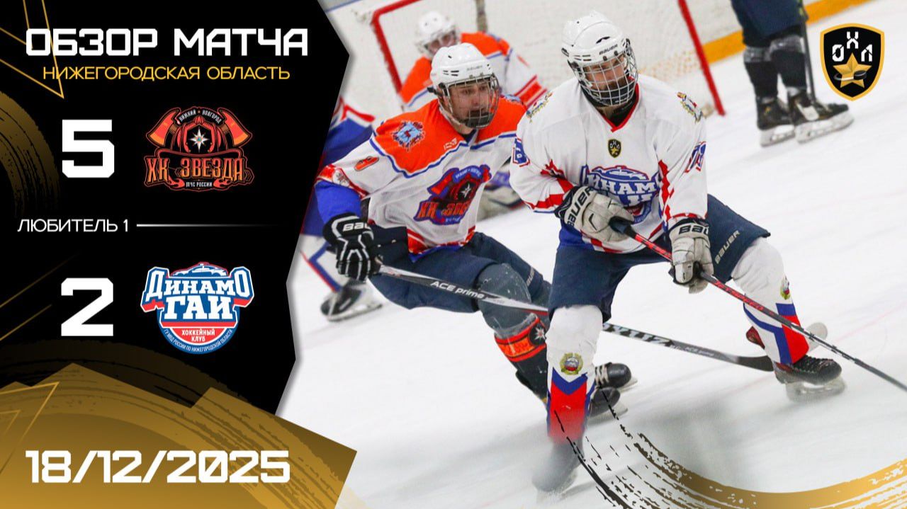 ОБЗОР / ЗВЕЗДА МЧС — ДИНАМО ГАИ / 18.12.25 / ОХЛ НИЖНИЙ НОВГОРОД / ДИВИЗИОН ЛЮБИТЕЛЬ 1