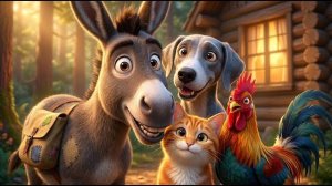 Бременские музыканты. Детская сказка. Рассказывание историй. Мультик