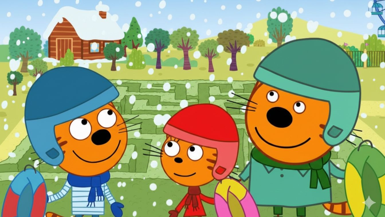 Три Кота Мультфильм | Учим Цвета и Рисуем | Три Кота Мультик Смотреть | Развивающая Игра смотреть онлайн