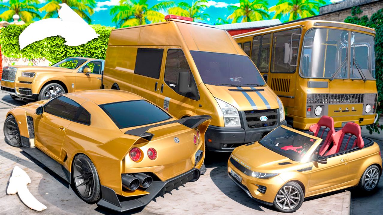 Угнал кучу золотых чит тачек у мажора в GTA 5! Битва воров в ГТА 5 Онлайн! смотреть онлайн