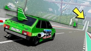 КАКАЯ МАШИНА ПРЫГНЕТ ДАЛЬШЕ С ОГРОМНОГО ТРАМПЛИНА В BEAM NG DRIVE!