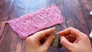 Ажурный узор спицами.