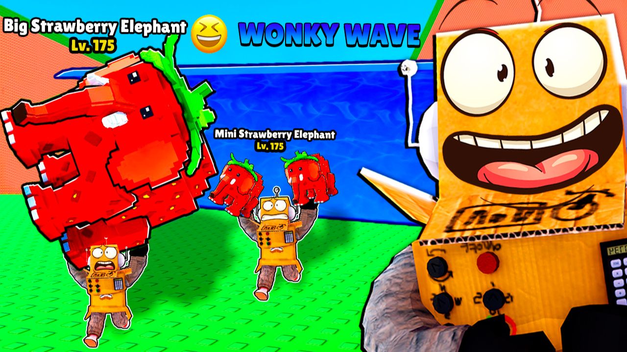 БОЛЬШОЙ и МАЛЕНЬКИЙ STRAWBERRY ELEPHANT 😱 НОВЫЙ 175 ЛВЛ в 😱 ROBLOX Escape Tsunami Brainrots смотреть онлайн