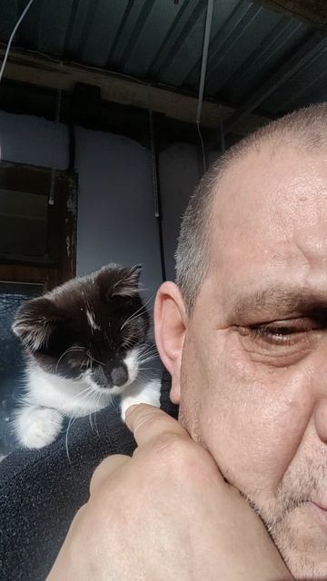 Маленький красавчик покушал, и теперь песни поёт.