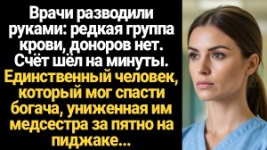 ИСТОРИИ ИЗ ЖИЗНИ/Единственный человек, который мог спасти богача, униженная им медсестра за пятно на