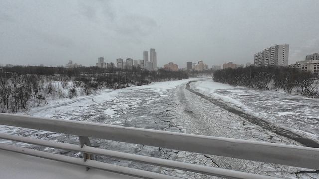 Прогулка по Гагаринскому мосту, Филёвская пойма, Нижние Мнёвники 1 февраля 2026, Москва, Россия.
