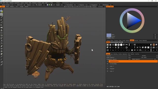 High Poly ZBRUSH’s Polypaint — 3D-COAT’s Vertex Paint. — Mathias (1080p, h264)