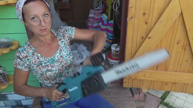 Изучаю пилу электрическую. 6 соток 8 июля 2021 года. смотреть онлайн