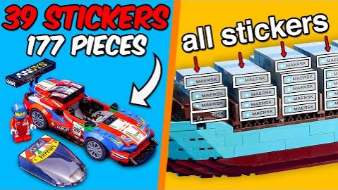 Наборы LEGO с наибольшим КОЛИЧЕСТВОМ наклеек... смотреть онлайн