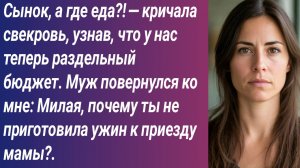 Истории для Вас/Сынок, а где еда?! — кричала свекровь, узнав, что у нас теперь раздельный бюджет.