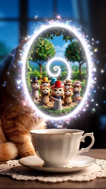 Tea Time Portal / Портал для чаепития #shorts #cat #cute #funny #веселыекоты #видосыоткота #cutecat смотреть онлайн