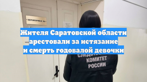 Жителя Саратовской области арестовали за истязание и смерть годовалой девочки