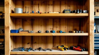 Простой и надежный деревянный стеллаж. смотреть онлайн