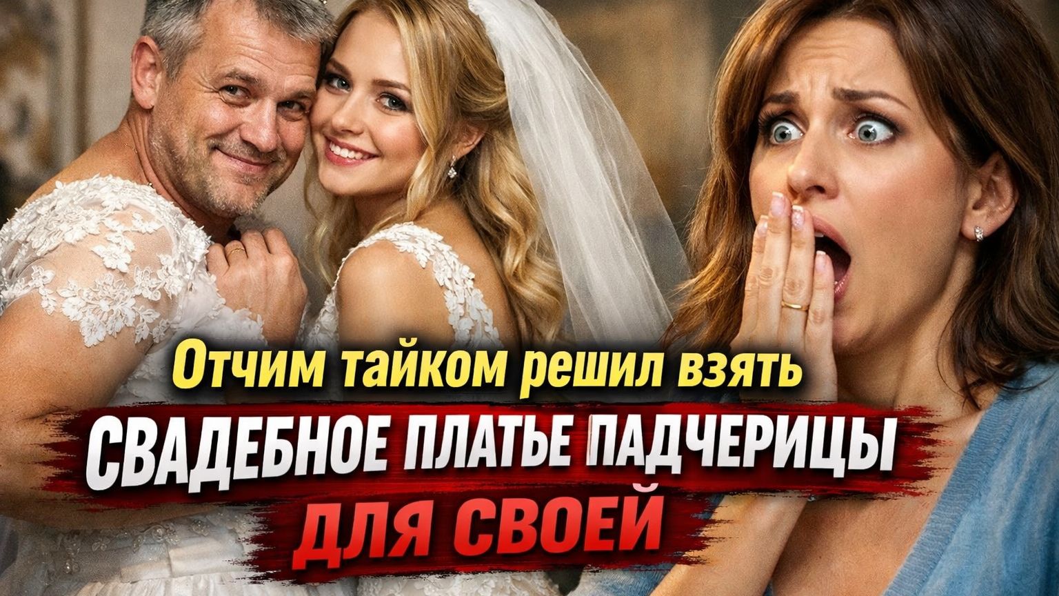 Отчим тайком решил взять свадебное платье падчерицы для своей Отчим тайком решил взять свадебное платье падчерицы для своей
