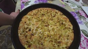 Запеканка с жареными яблоками