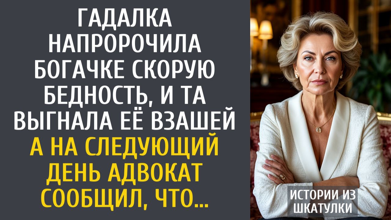Истории из жизни: Гадалка напророчила богачке скорую бедность, и та выгнала её взашей… Но адвокат…