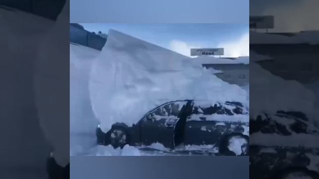 Блокбастер снежный снег в Крыму.