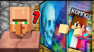 Я ПОСТРОИЛ СЕКРЕТНУЮ КОМНАТУ ЧТОБЫ СПРЯТАТЬСЯ ОТ ЖИТЕЛЯ В МАЙНКРАФТ | Компот Minecraft