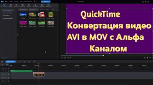 QuickTime Pro 7.7.9 Уменьшение веса видео в формате AVI с прозрачным фоном  Конвертация AVI в MOV
