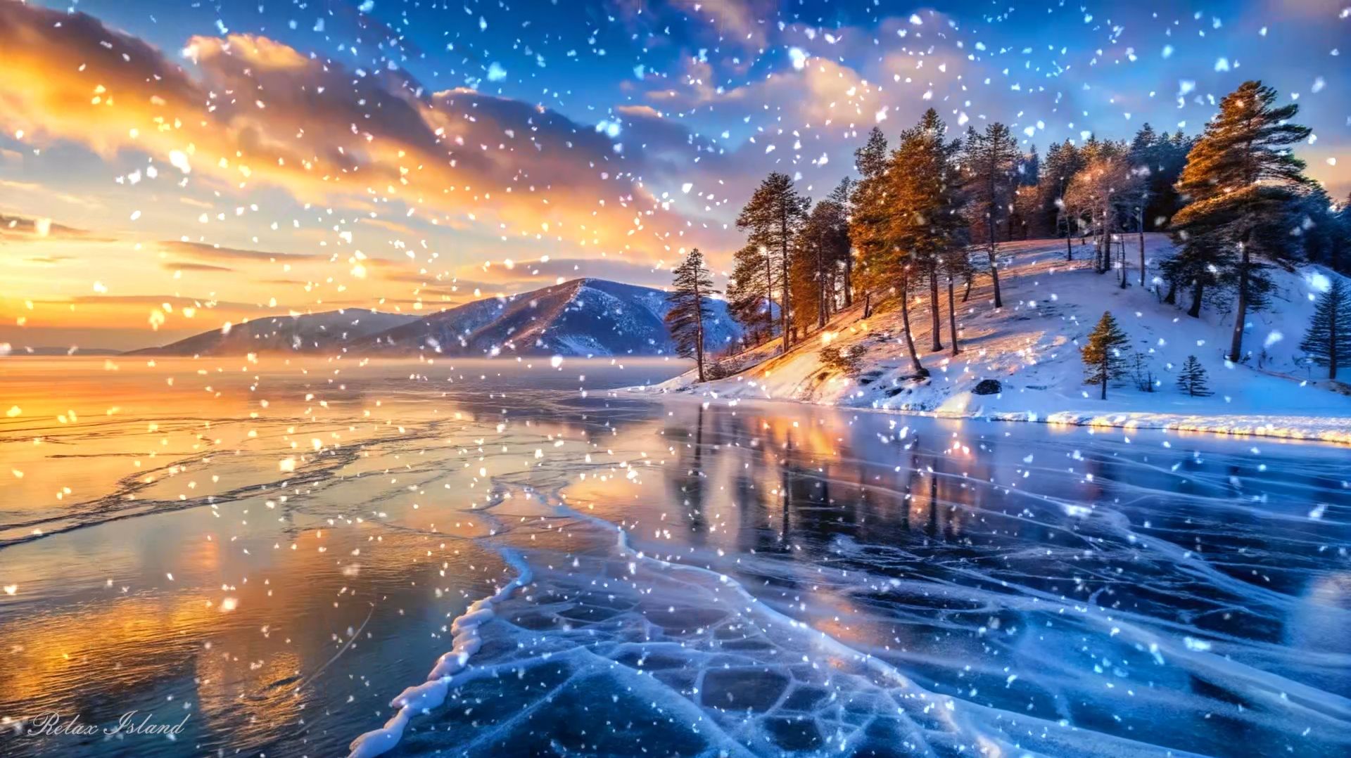 ❄️ ОЧЕНЬ КРАСИВАЯ УСПОКАИВАЮЩАЯ МУЗЫКА ДЛЯ СНА 🎵 РАССЛАБЛЯЮЩАЯ МУЗЫКА ДЛЯ ДУШИ НА ЗАМЕРЗШЕМ ОЗЕРЕ смотреть онлайн