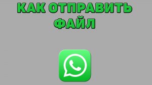 Как отправить файл в Ватсапе