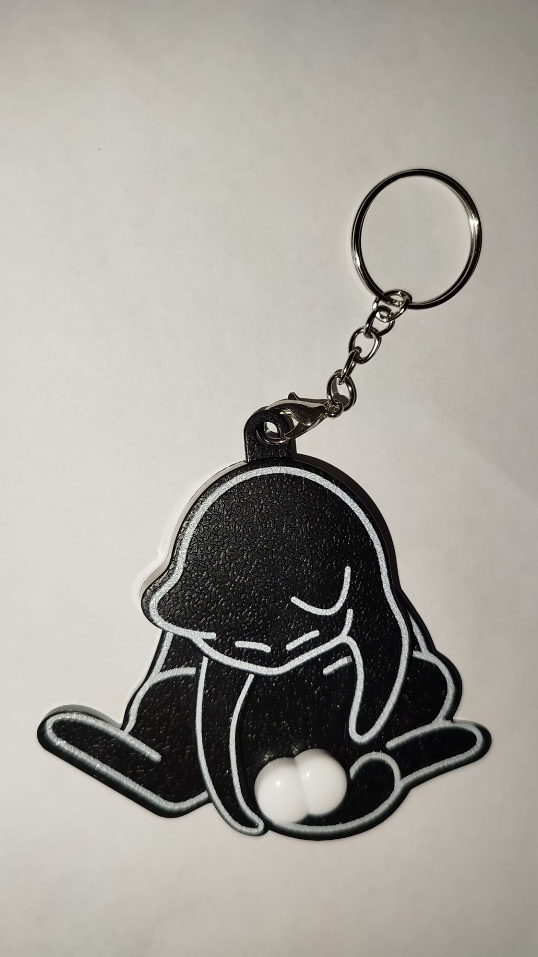 Креативный абстрактный брелок для ключей с изображением играющего кота