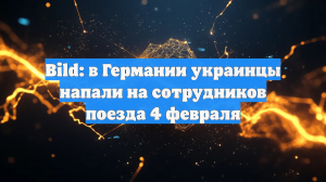 Bild: Два украинца напали на сотрудников пассажирского поезда в Германии