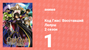 Код Гиас: Восставший Лелуш 2 сезон 1 серия «День пробуждения демона» (аниме-сериал, 2008)
