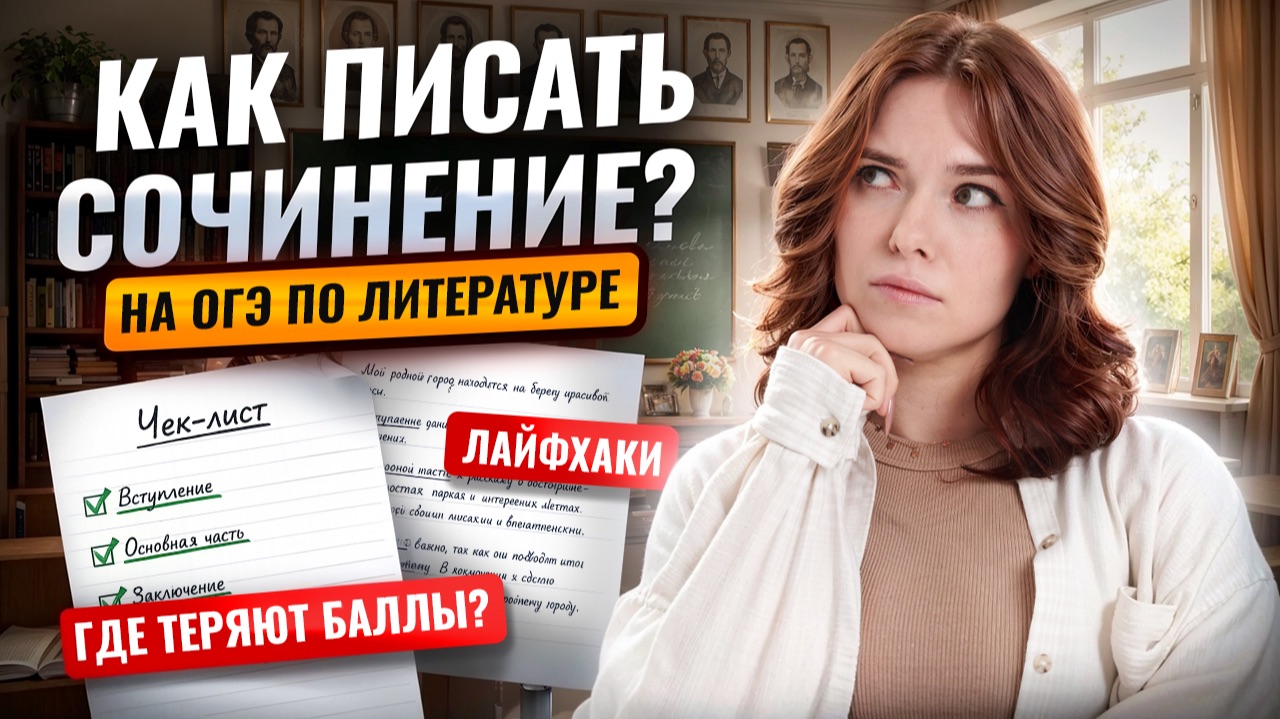 Всё про сочинение на ОГЭ по литературе 2026: КАК НАПИСАТЬ НА МАКСИМУМ? | Умскул