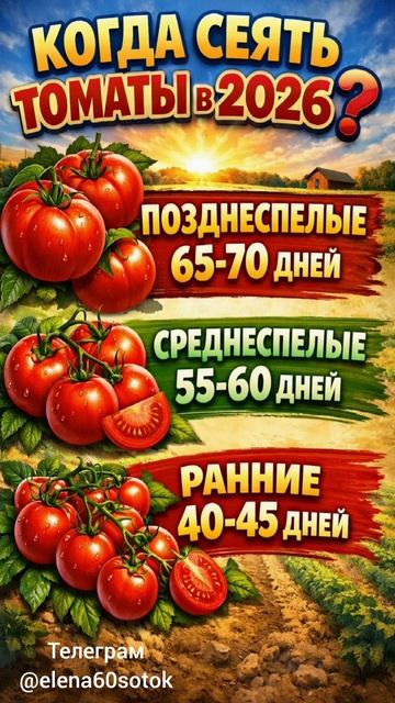 Когда сеять томаты, шпаргалка на любой регион