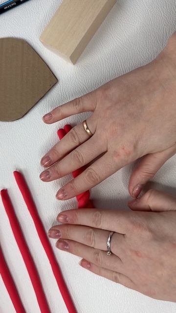 Валентинка из воздушного пластилина #diy #творчество #handmade #tutorial #pinterest