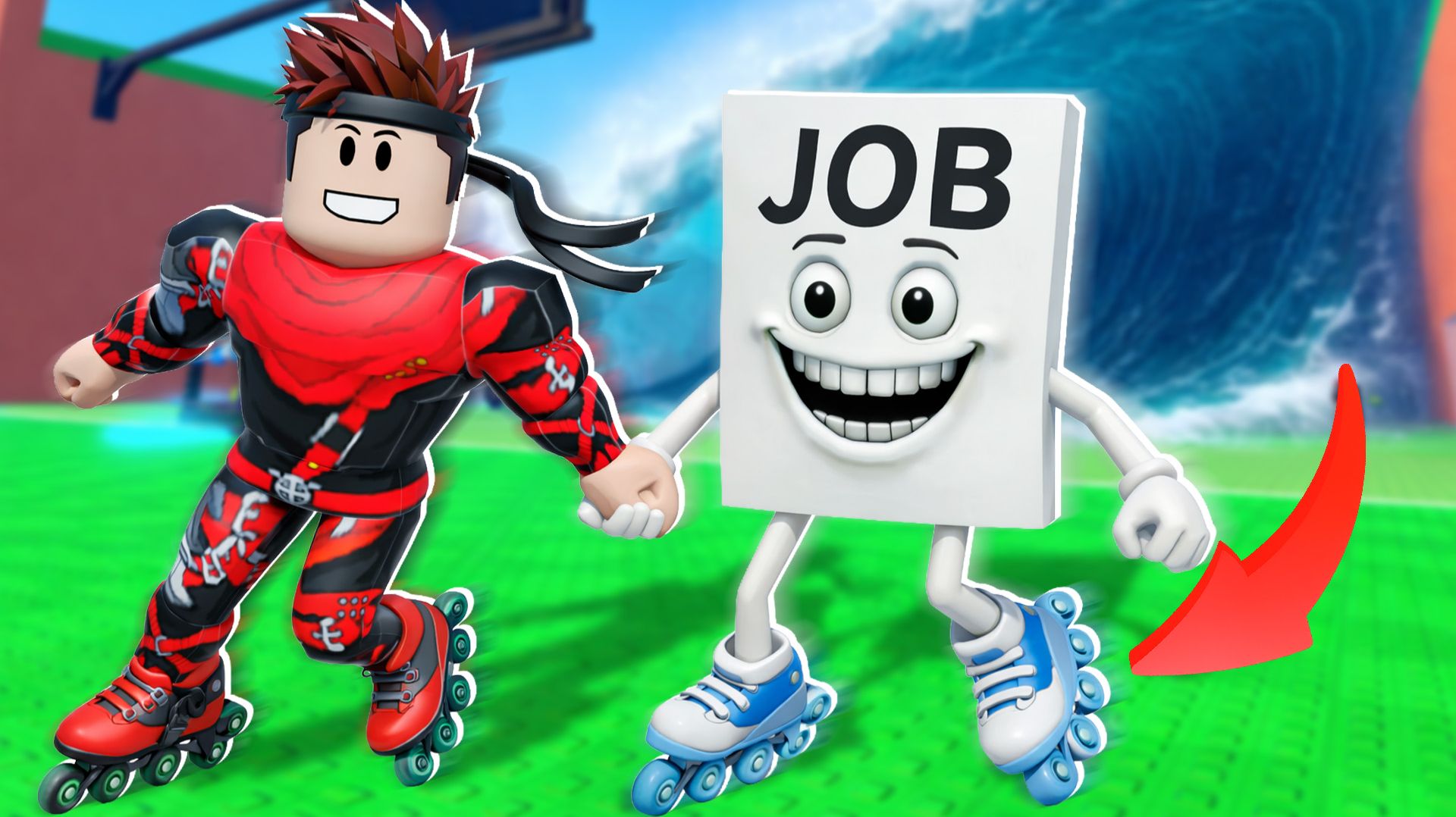 Надел РОЛИКИ Чтоб спасти БРЕЙНРОТОВ от ЦУНАМИ в Skate Waves For Brainrots Roblox ! смотреть онлайн