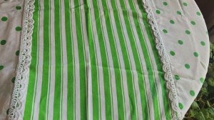 Бюджетная скатерть из кухонных полотенец//Шитье руками и вязание крючком 🪝👐